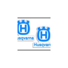 H-logo set, blauw met tekst