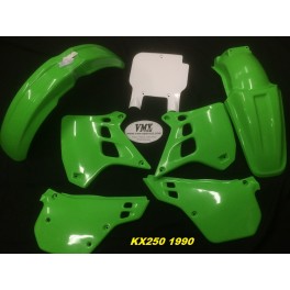 Plastic kit KX250 1990 met USD nummerplaat voor