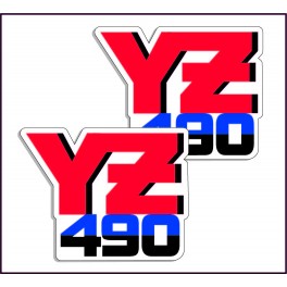 YZ490 radiatorkap stickers, 1987