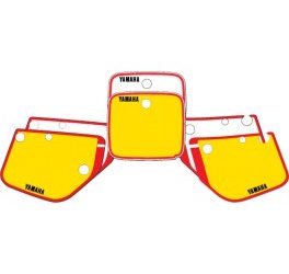 1988 YZ125 en YZ490 nummerplaat stickerset