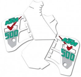 1991 KTM500  tank – radiatorkap stickers
