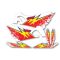 1994 YZ125 zij schild sticker set