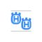 H-logo set, blauw