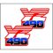 YZ490 radiatorkap stickers, 1986