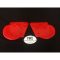 Zijschildset 1975 rood, glans