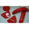 Zijschildset 1976 rood, glans